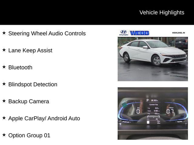 2024 Hyundai ELANTRA Vehicle Photo in Highland, IN 46322-2506
