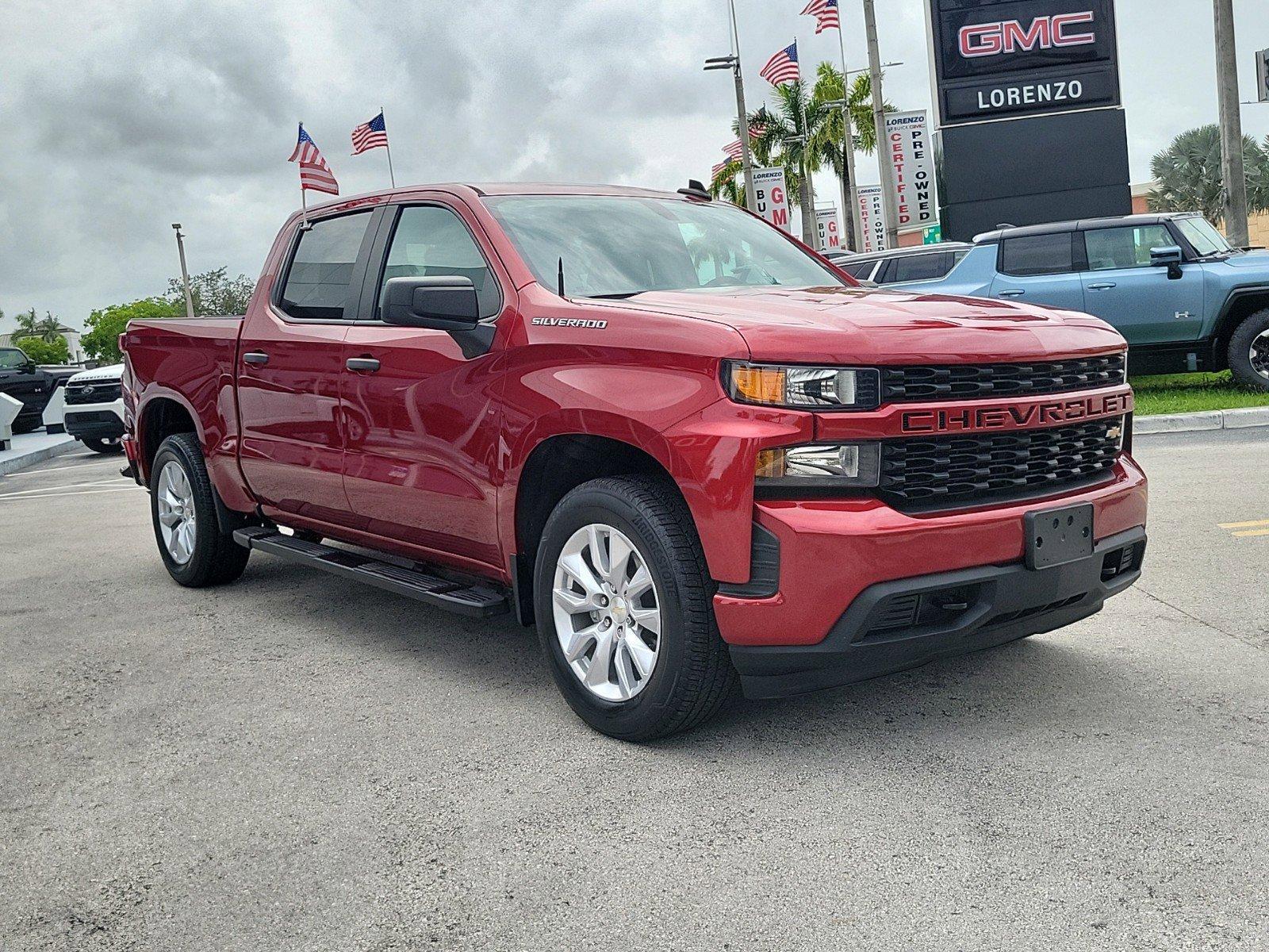 Used 2022 Chevrolet Silverado 1500 Limited Custom with VIN 3GCPWBEKXNG124816 for sale in Homestead, FL