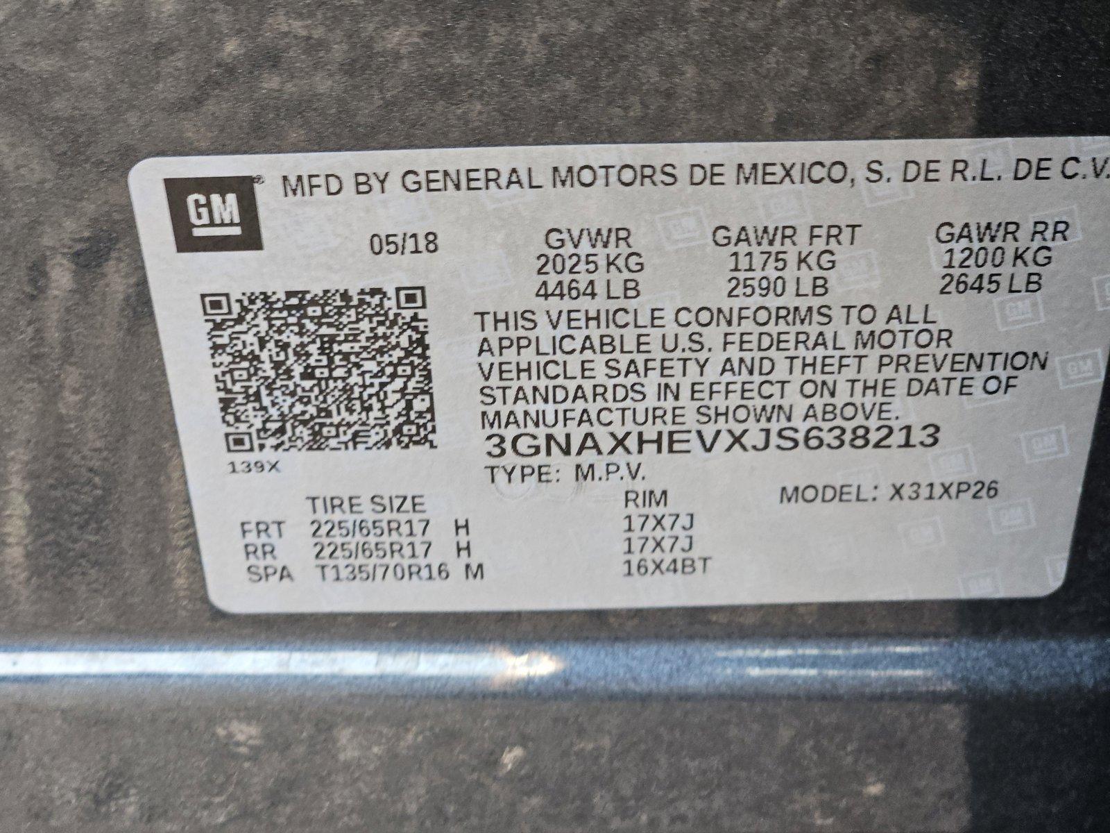 2018 Chevrolet Equinox Vehicle Photo in MESA, AZ 85206-4395