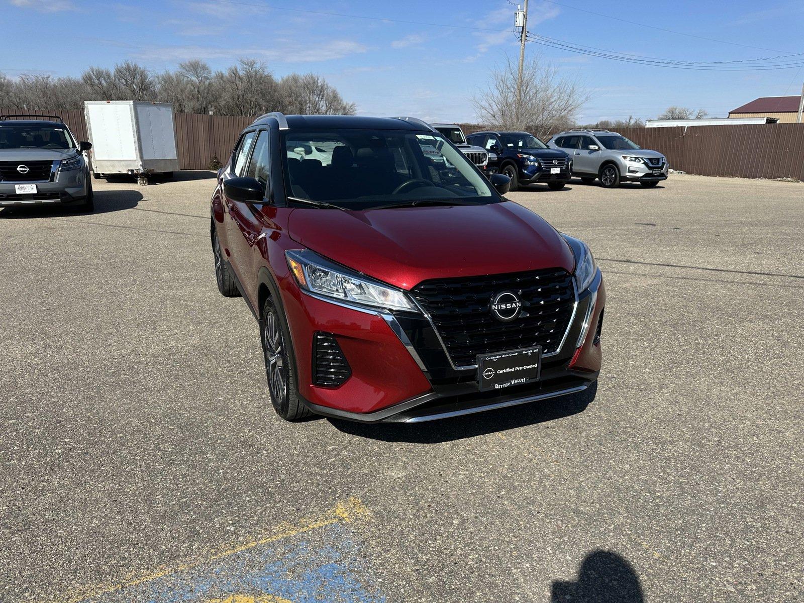 Certified 2022 Nissan Kicks SV with VIN 3N1CP5CV0NL500198 for sale in Norfolk, NE