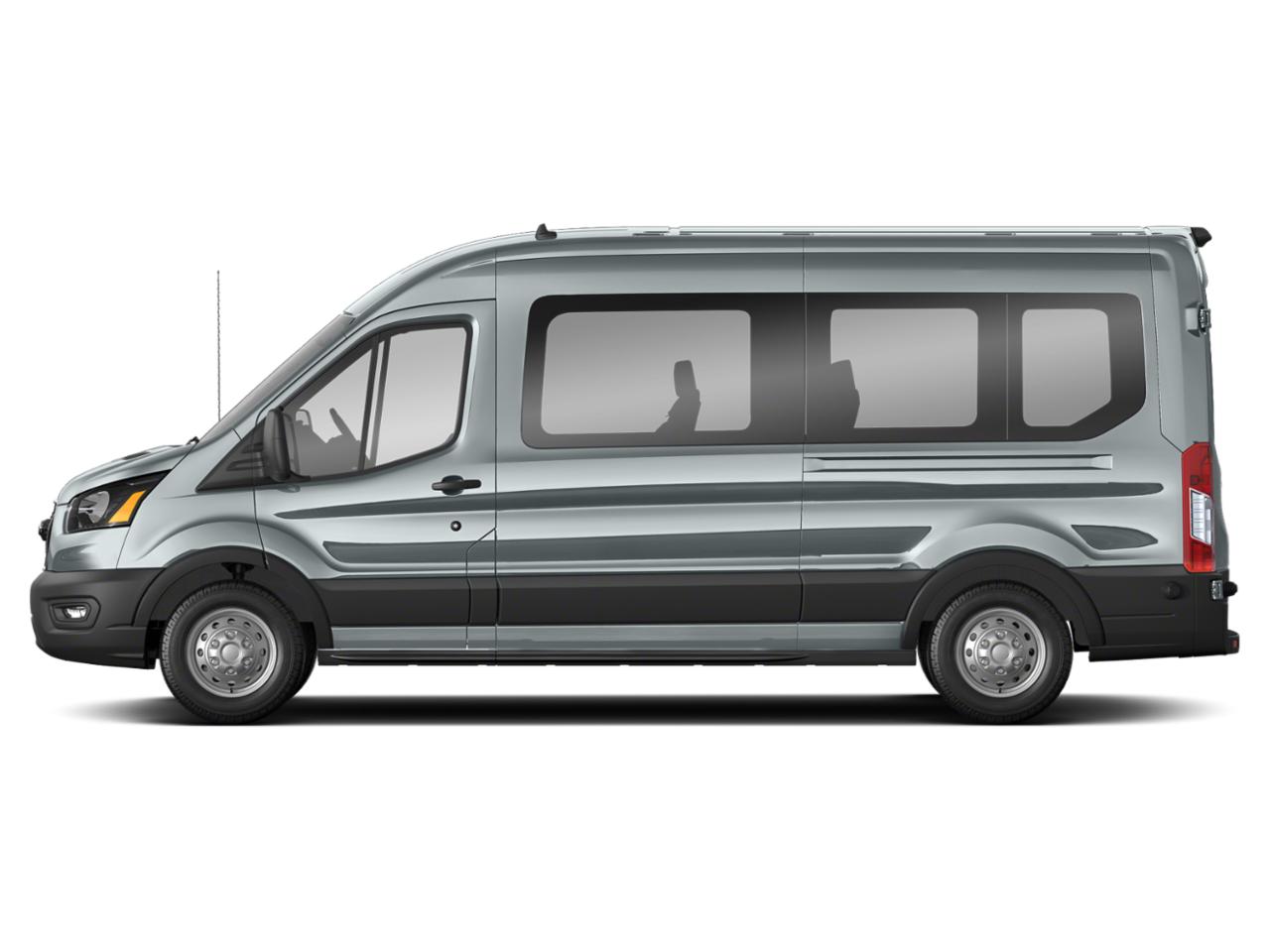 New 2024 Gray Ford Passenger Van XLT Transit Passenger Wagon for Sale